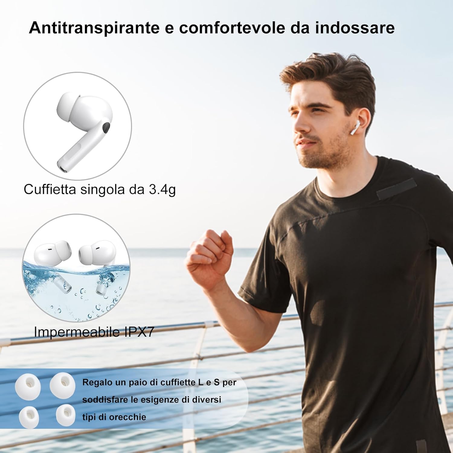 Cuffie Wireless ANC Touch — Silenzio Totale