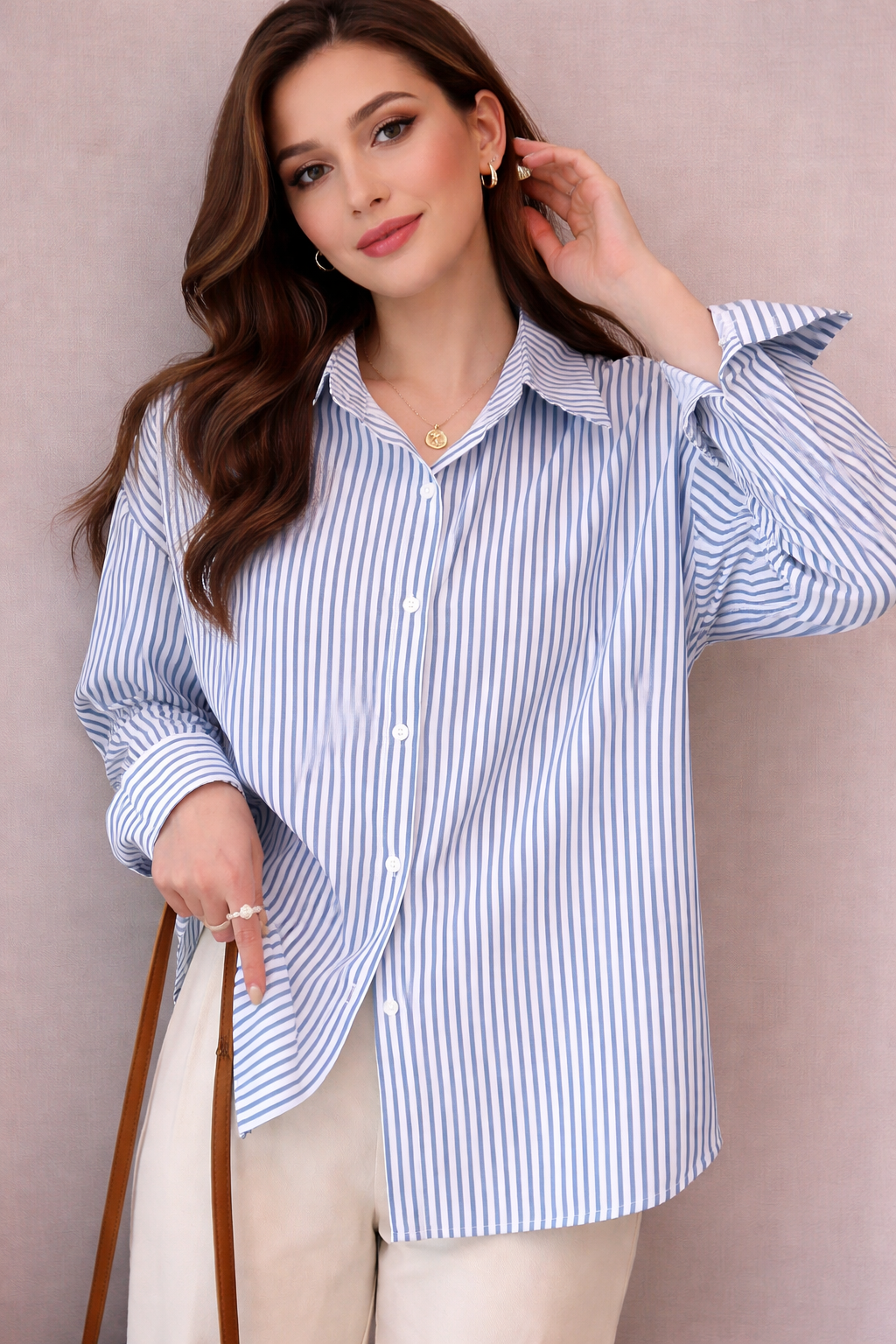 Camicia Donna Minimal Rigata
