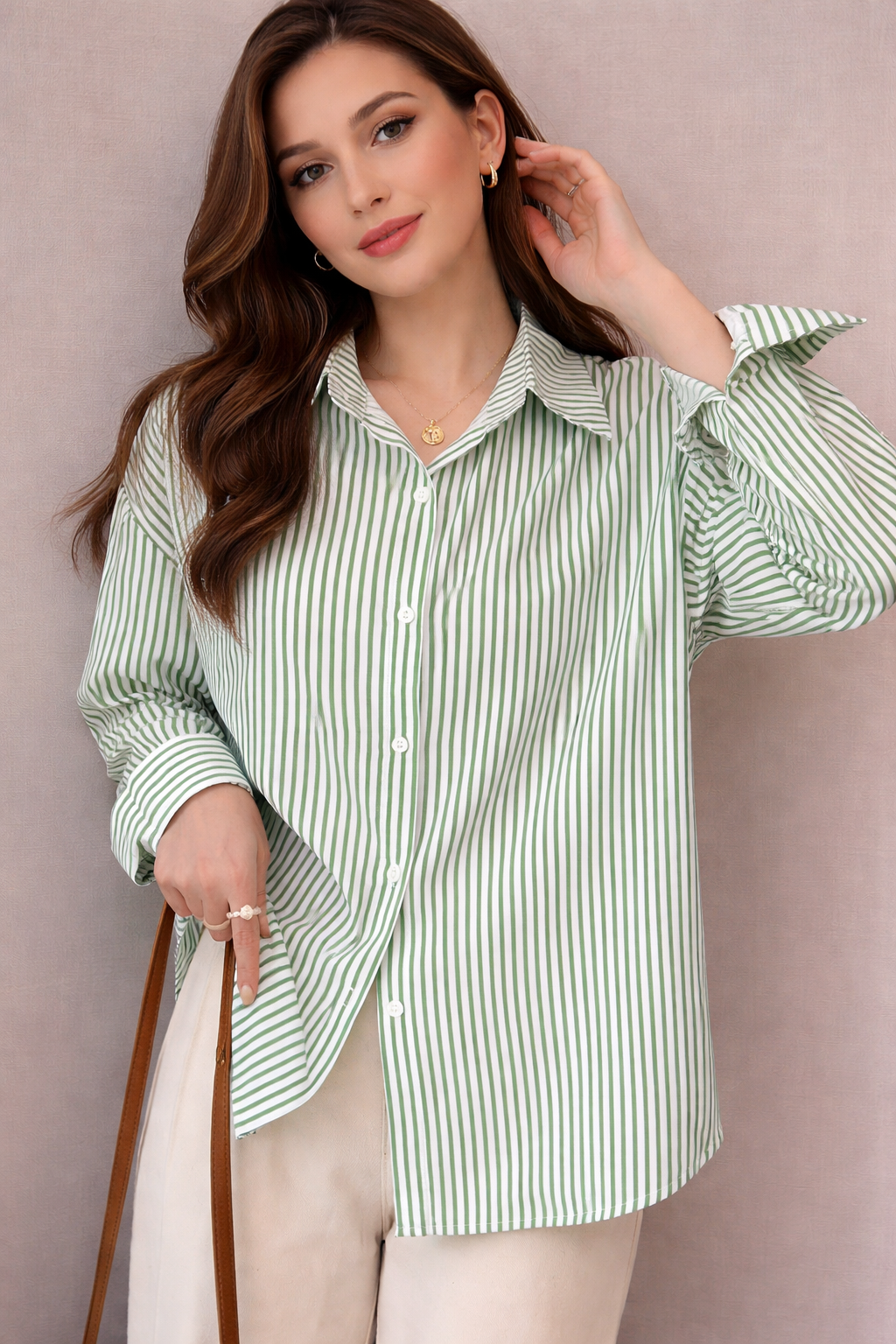 Camicia Donna Minimal Rigata
