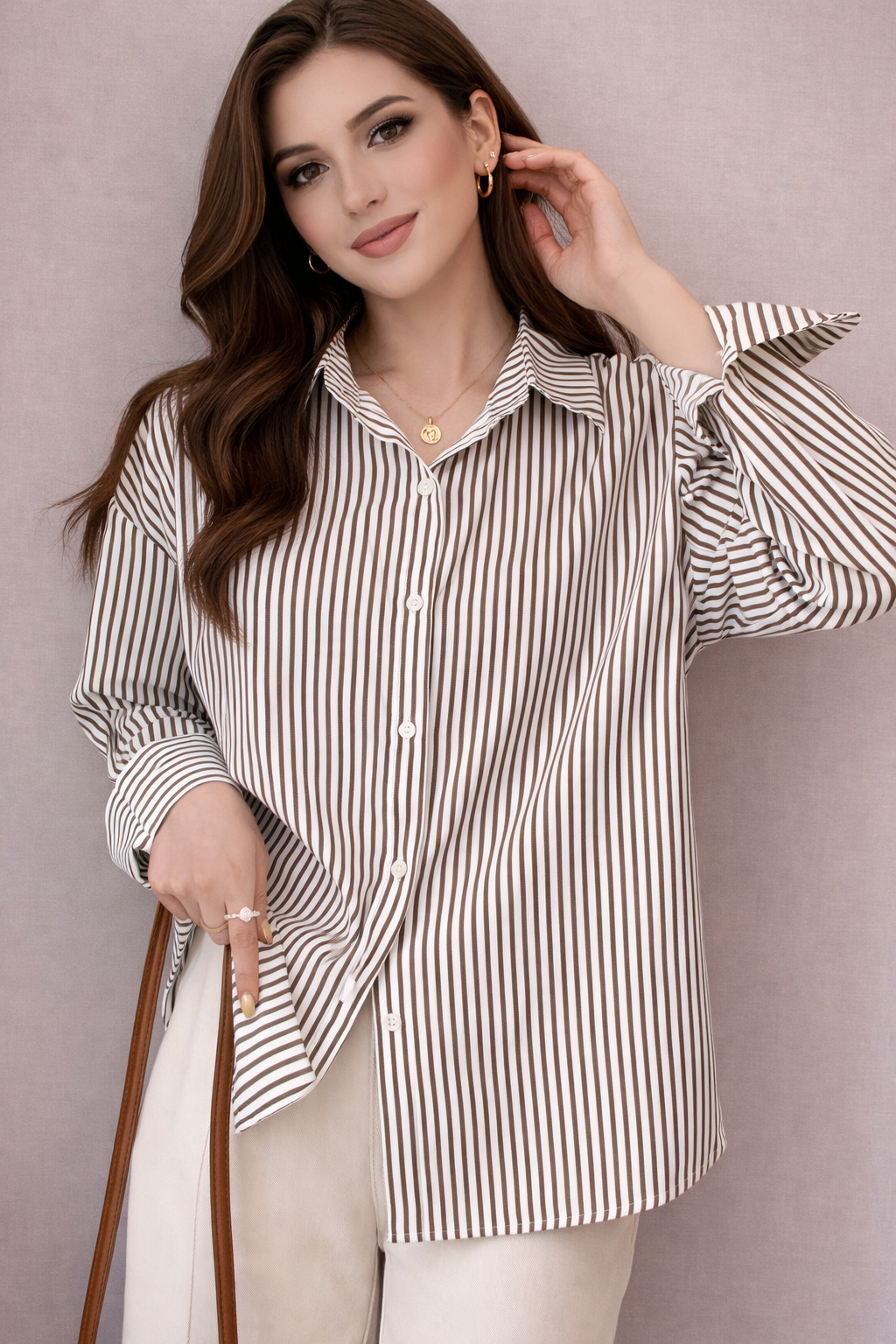 Camicia Donna Minimal Rigata