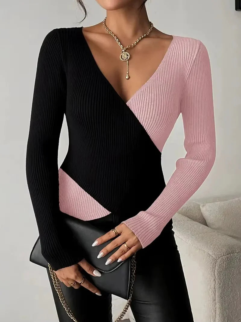 TOP– Effetto Snellente & Eleganza Bicolore