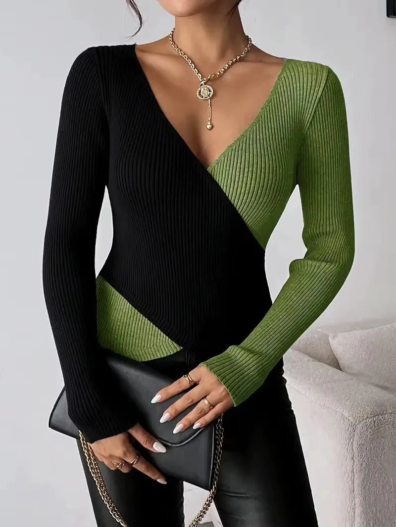 TOP– Effetto Snellente & Eleganza Bicolore
